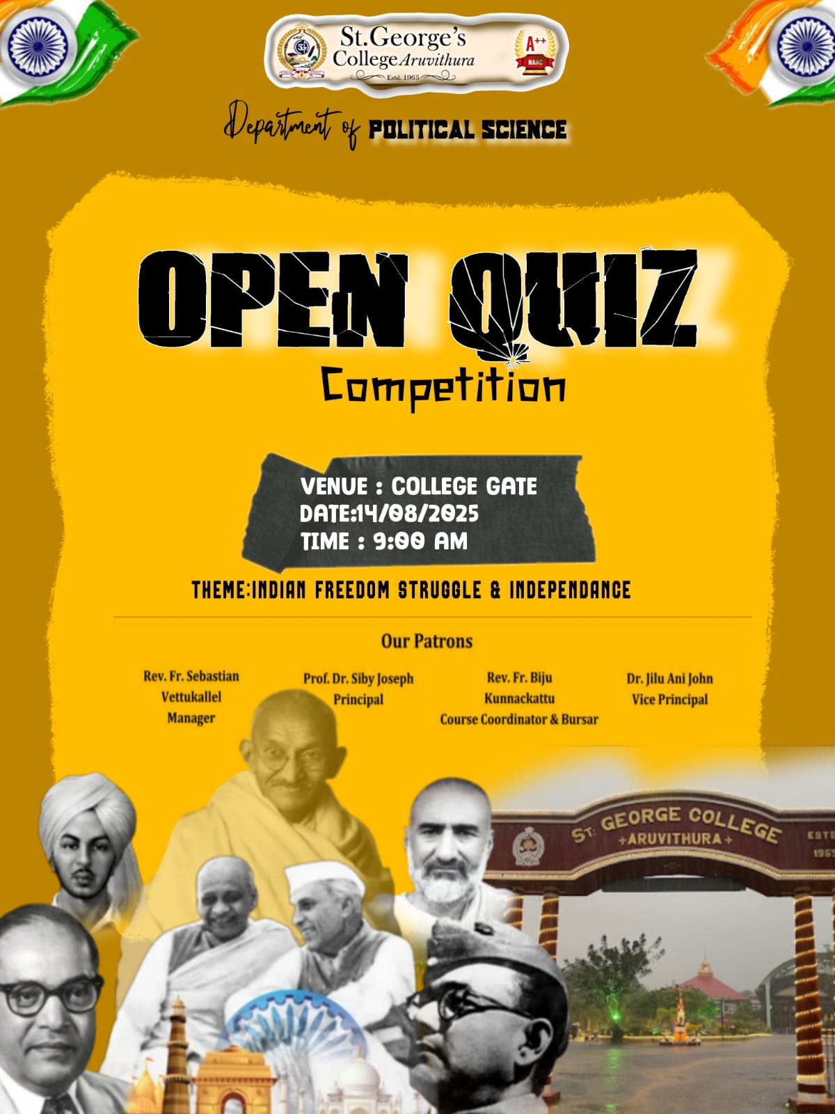Open Quiz Competition - Indian Freedom Struggle & Independence